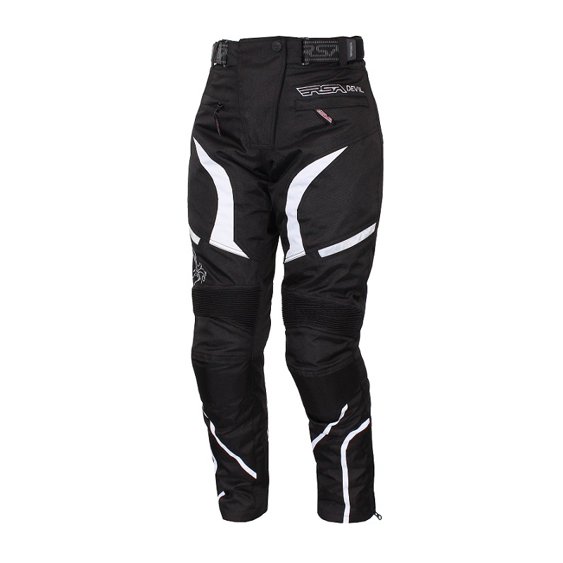 Tuta da moto da donna RSA SW-01 bianco - 2 pezzi Saldi