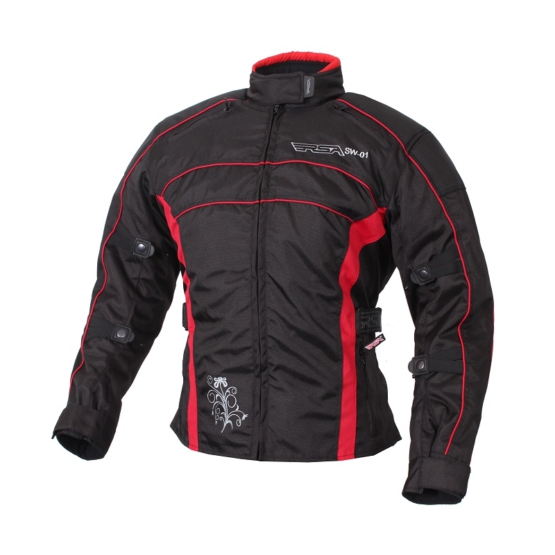 Tuta da moto da donna RSA SW-01 rosso - 2 pezzi Saldi