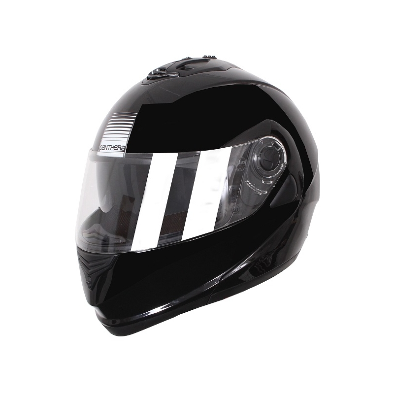 Helma na moto výklopná Panthera ST06 černá lesklá