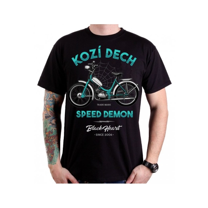 T-shirt uomo Cuore nero Respiro di capra