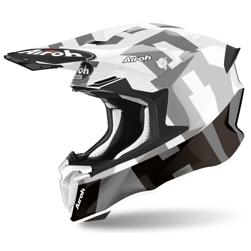 Motokrosová přilba Airoh Twist 2.0 Frame bílo-černá výprodej