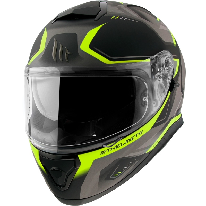 Integrální přilba MT Thunder 3 SV Turbine černo-šedo-fluo žlutá výprodej