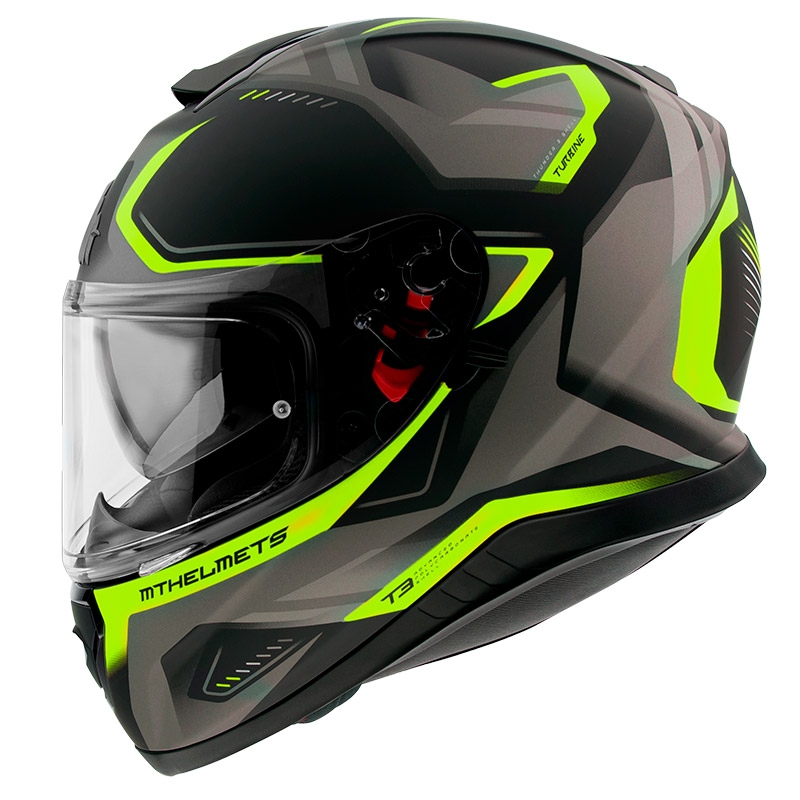 Integrální přilba MT Thunder 3 SV Turbine černo-šedo-fluo žlutá výprodej