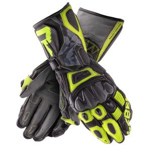 Guanti da moto Rebelhorn Rebel nero-camo-giallo fluo Saldi