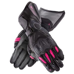 Guanti da moto Rebelhorn Rebel nero e rosa da donna Saldi