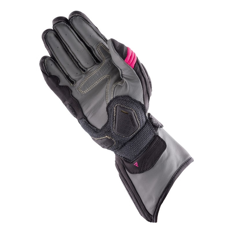 Guanti da moto Rebelhorn Rebel nero e rosa da donna Saldi