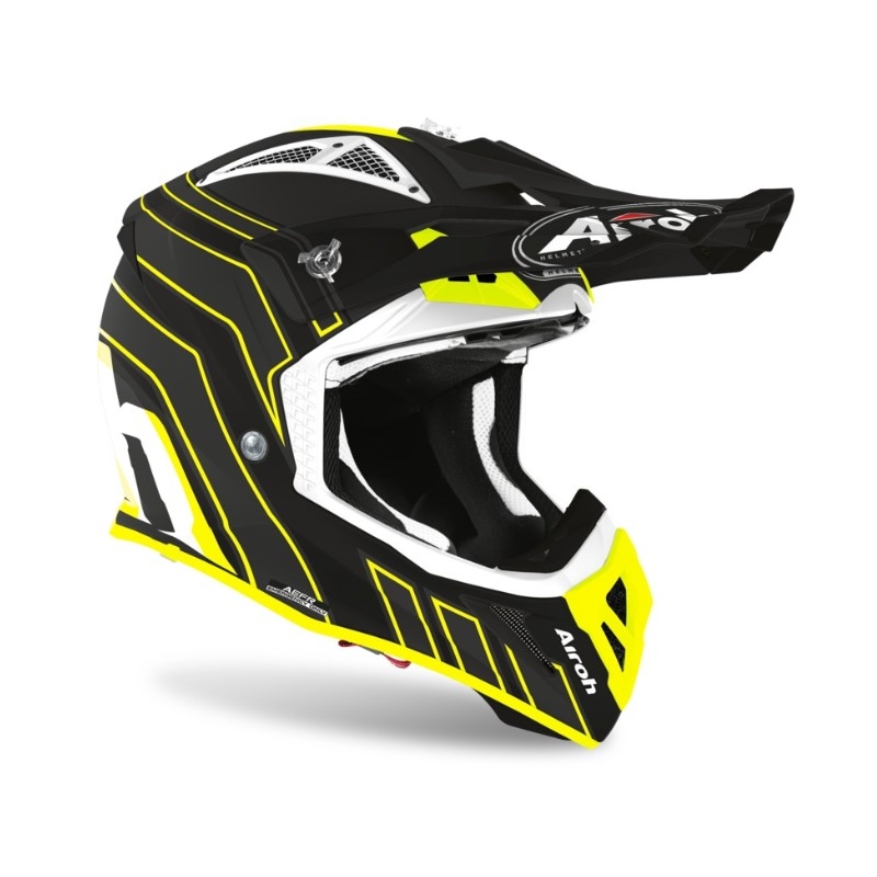 Motokrosová přilba Airoh Aviator Ace Art černo-fluo žlutá