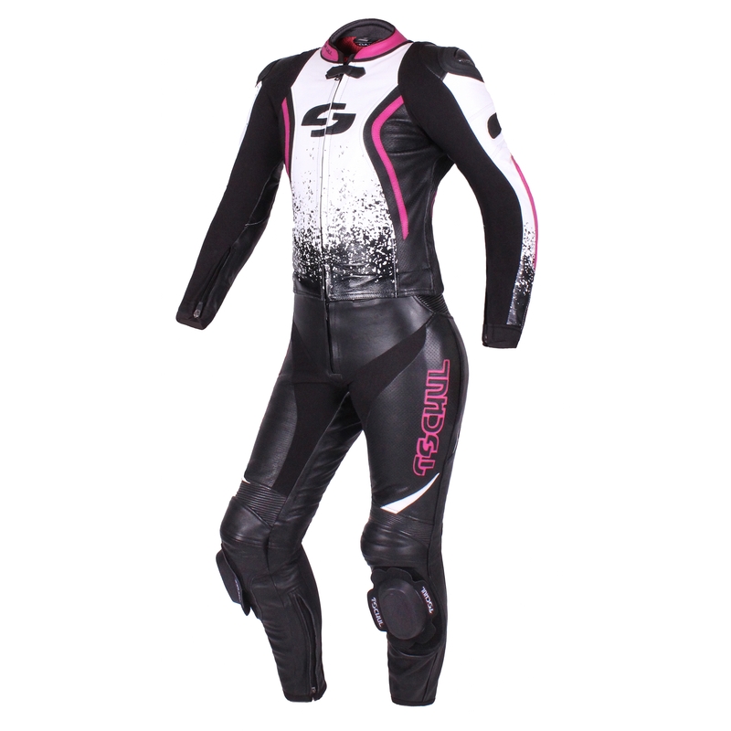 Tuta da donna Tschul 586 nero-bianco-rosa Saldi