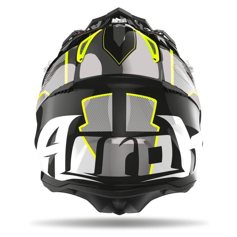 Motokrosová přilba Airoh Aviator Glow 2.3 AMS2 žluto-černo-šedá