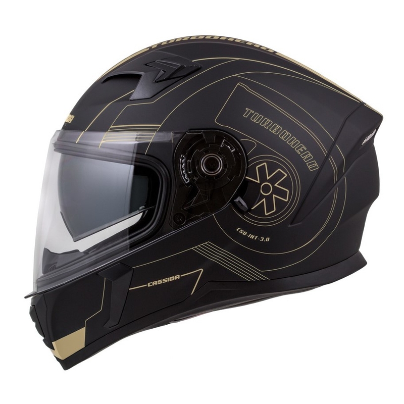 Casco integrale Cassida Integral 3.0 Turbohead nero-oro
