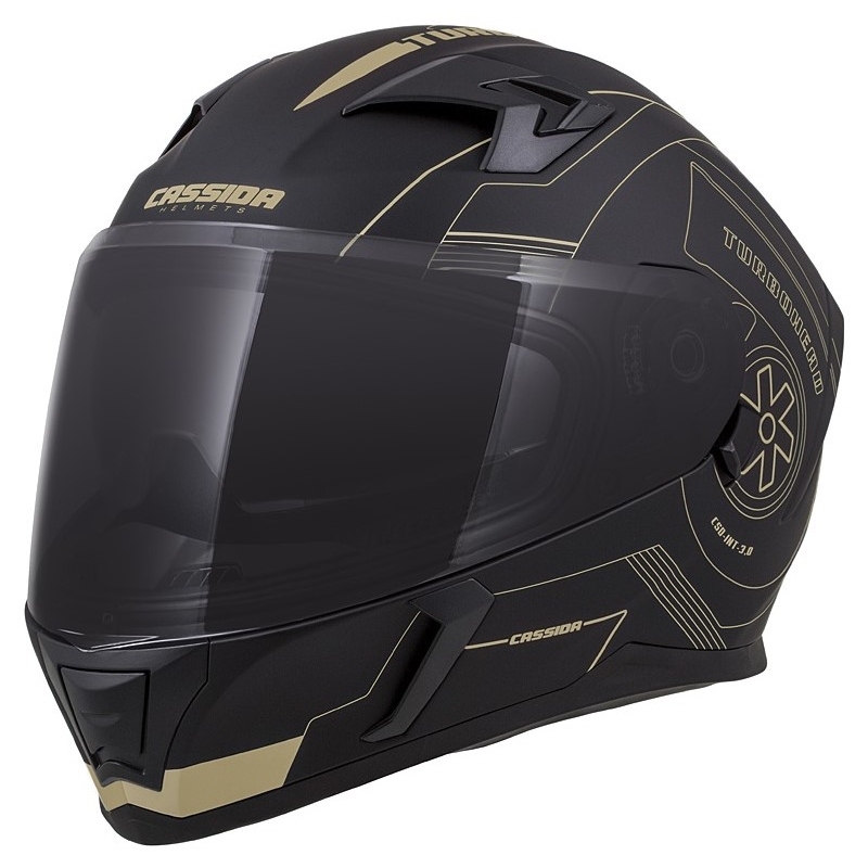 Casco integrale Cassida Integral 3.0 Turbohead nero-oro