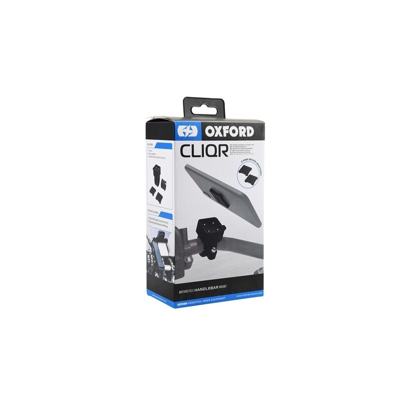 Supporto per telefono, fotocamera e navigatore Oxford CLIQR con supporto per manubrio