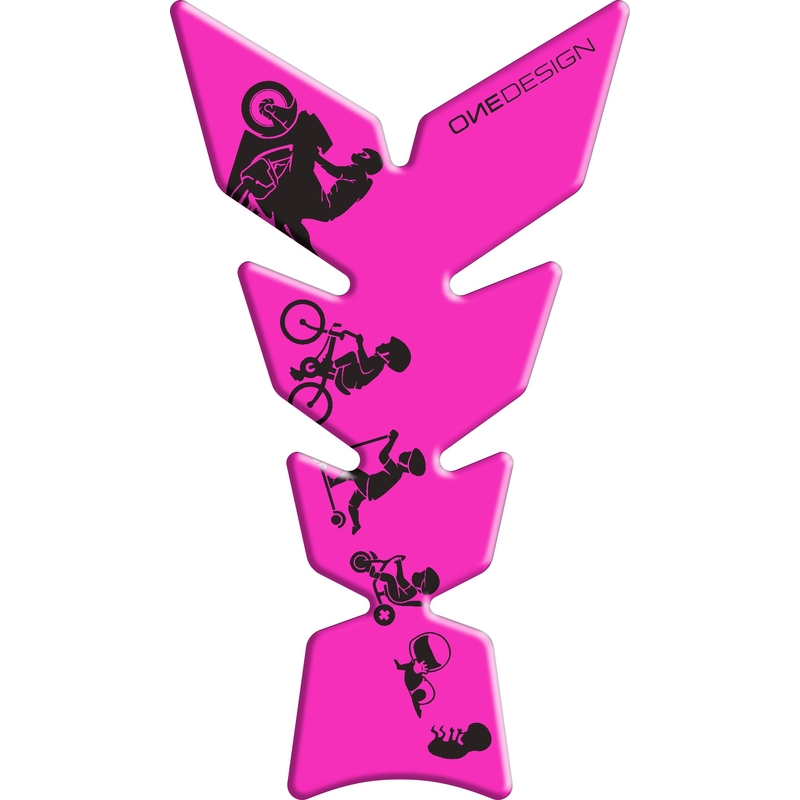 Stampa adesiva del serbatoio - Luna rosa fluo