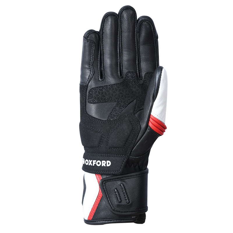Guanti da moto Oxford RP-5 2.0 bianco-nero-rosso Saldi