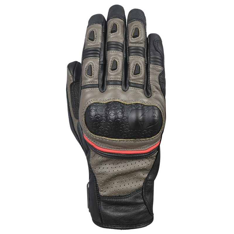 Guanti da moto Oxford Hawker marrone-nero Saldi