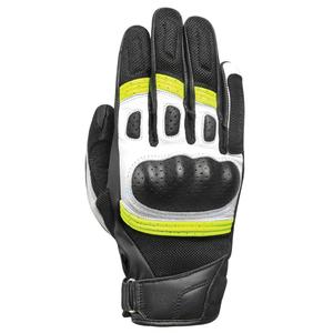 Guanti da moto Oxford RP-6S nero-bianco-giallo fluo