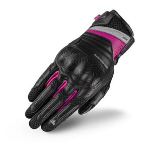 Guanti da moto da donna Shima Rush nero-fucsia
