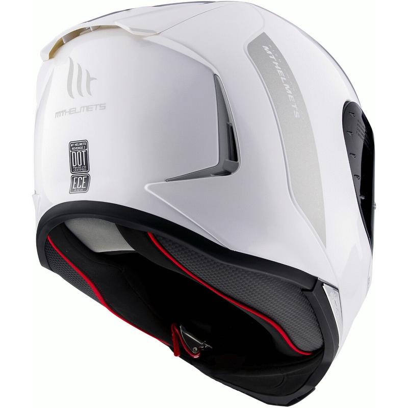 Casco moto integrale MT Revenge 2 Solid White Gloss Saldi