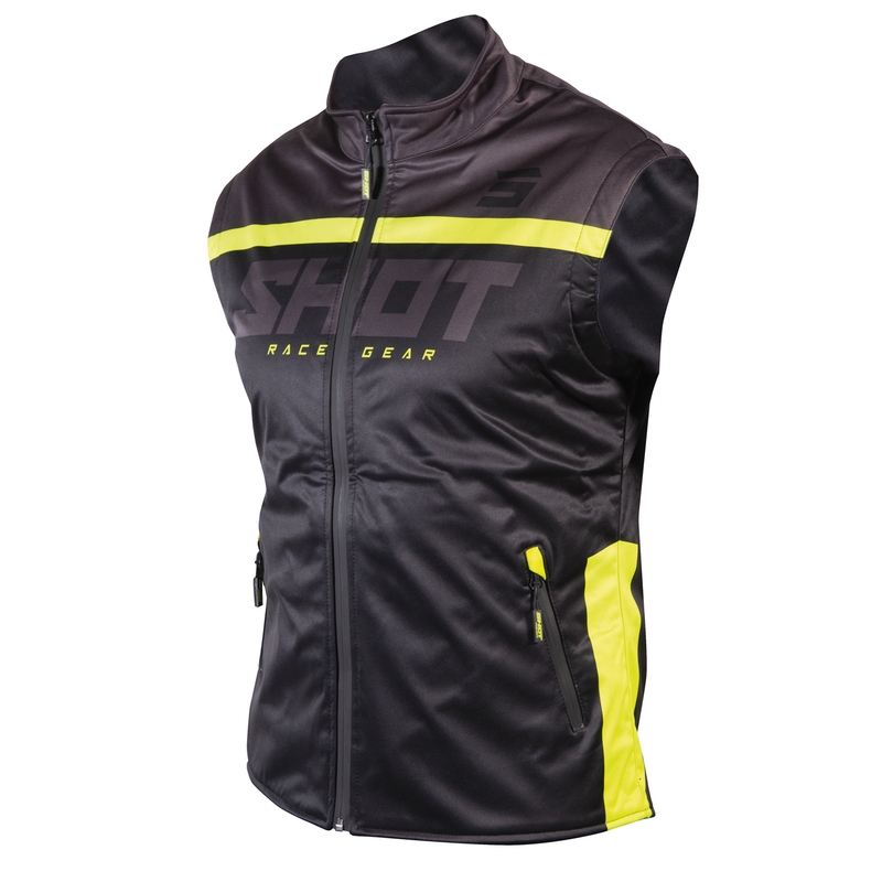 Gilet softshell Shot Lite nero-giallo fluo Saldi