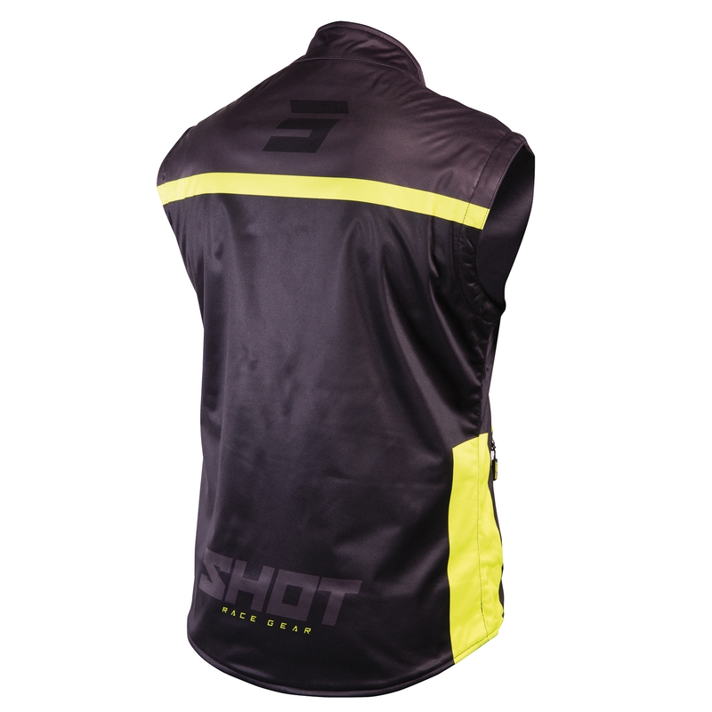 Gilet softshell Shot Lite nero-giallo fluo Saldi