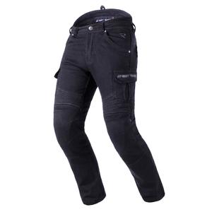 Jeans cropped Motorcycle Street Racer Cargo CE Nero
