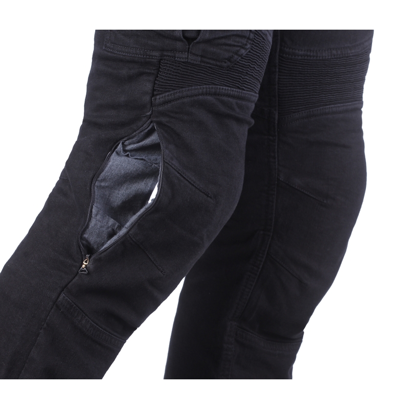 Jeans cropped Motorcycle Street Racer Cargo CE Nero