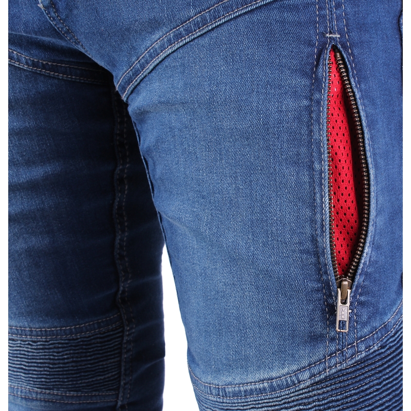 Jeans da moto Street Racer Basic II CE Blu