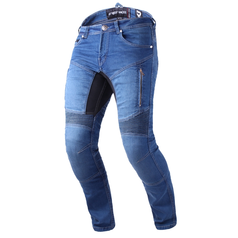 Jeans da moto Street Racer Stretch II CE Blu Extended