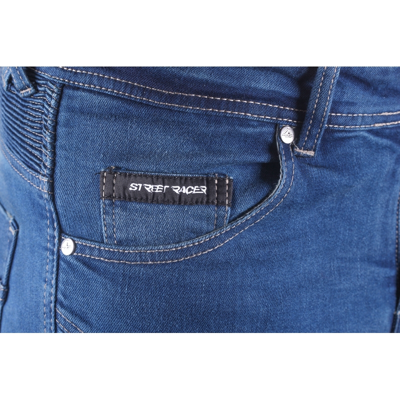 Jeans da moto Street Racer Stretch II CE Blu Extended