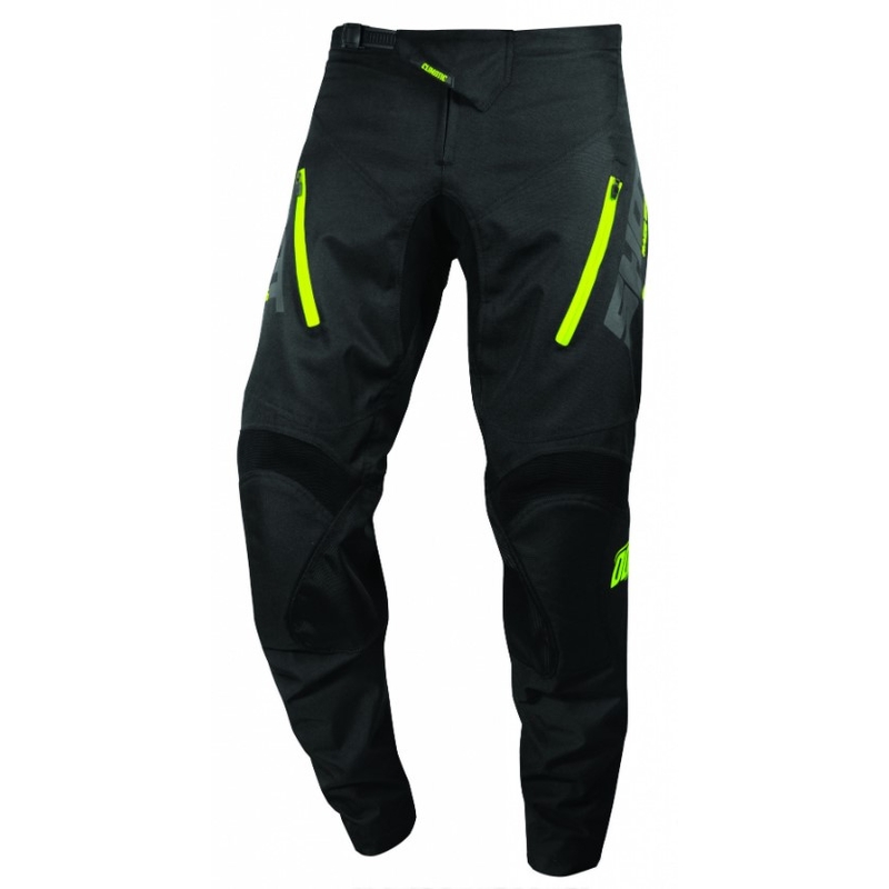 Pantaloni da motocross Shot Climatic nero-giallo fluo Saldi