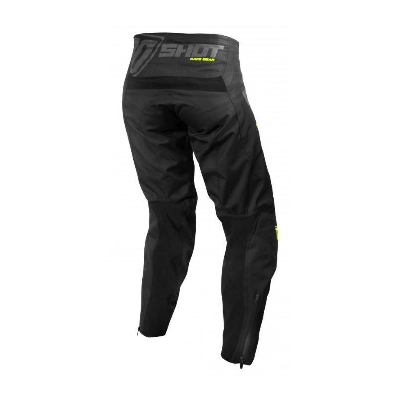 Pantaloni da motocross Shot Climatic nero-giallo fluo Saldi