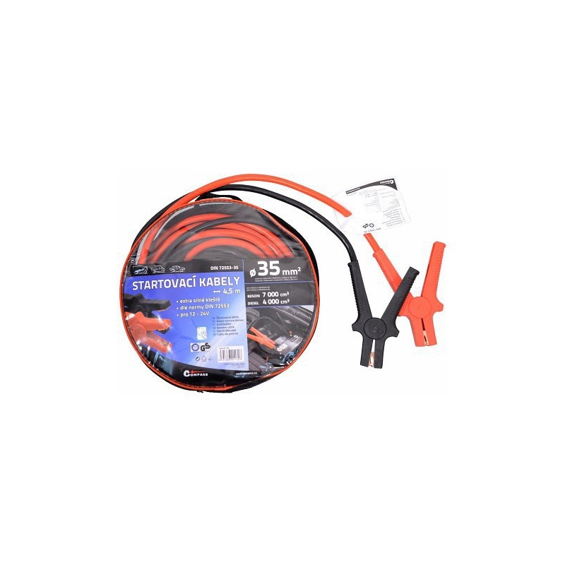 Startovací kabely 35 délka 4,5m TÜV/GS DIN72553