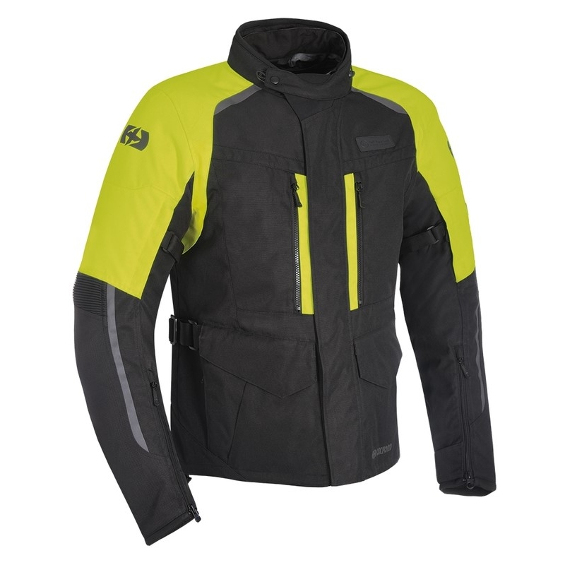Giacca da moto Oxford Advanced Continental nero-giallo fluo