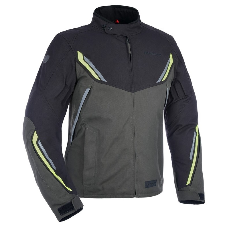 Giacca da moto Oxford Advanced Hinterland nero-grigio-giallo fluo