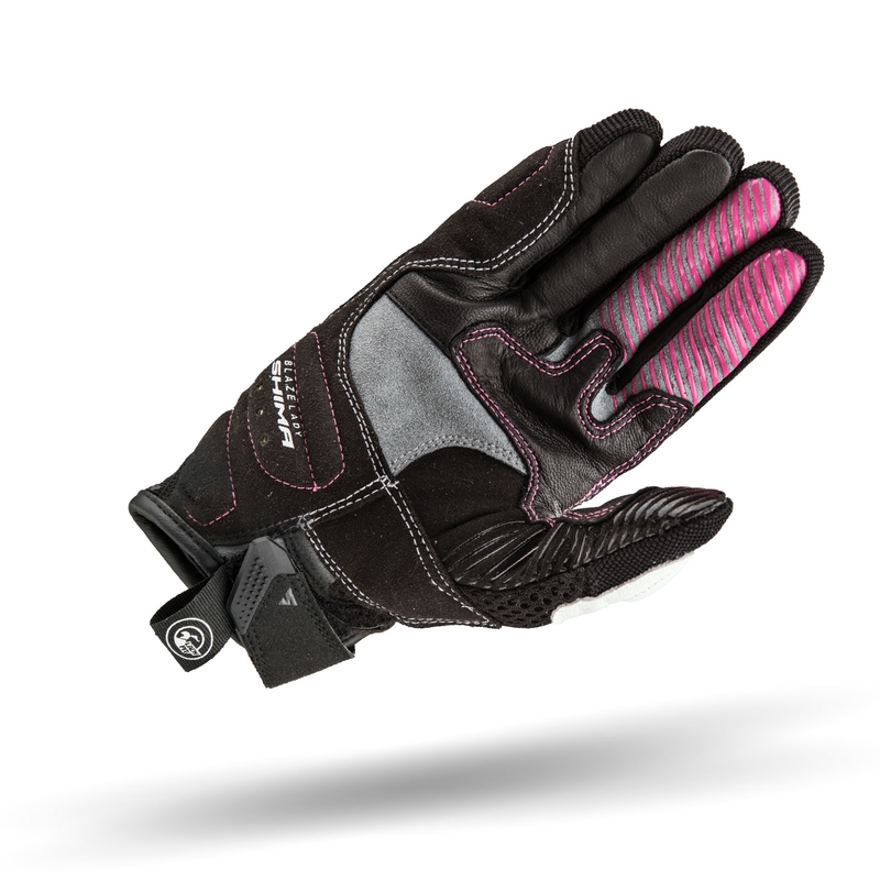 Guanti da moto Shima Blaze da donna, neri, bianchi e rosa Saldi