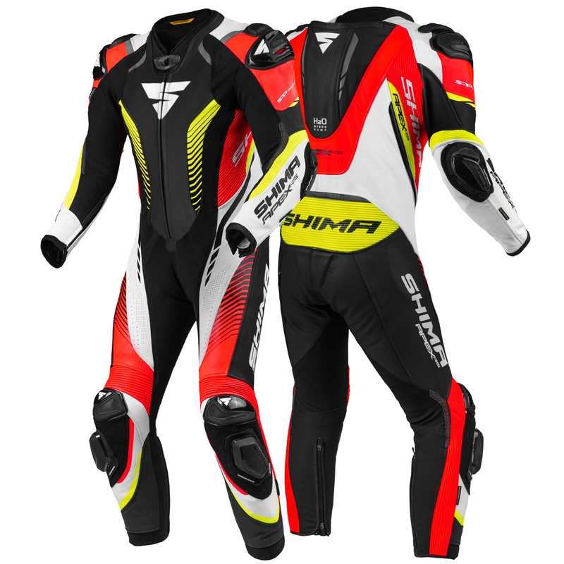 Tuta intera Shima Apex RS nero-bianco-rosso-giallo fluo Saldi