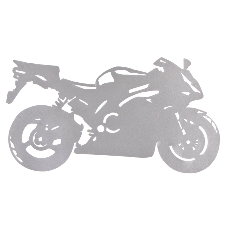 Sagoma adesiva Sport Bike argento