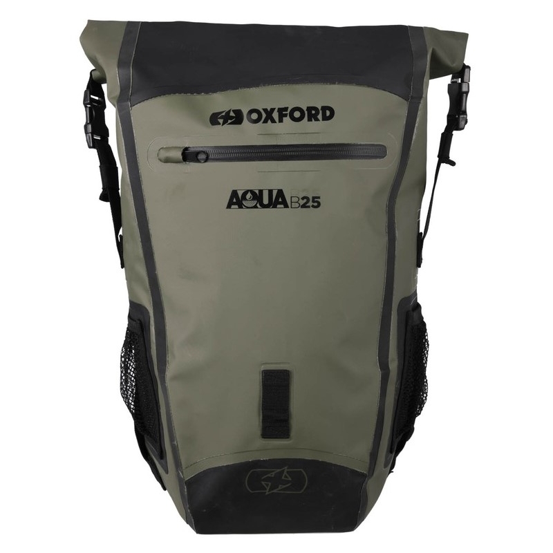Zaino impermeabile Oxford Aqua B25 Nero-Cachi Verde 25 L