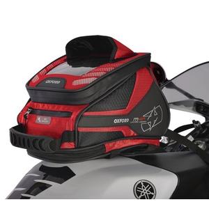 Borsa da serbatoio e bisaccia Oxford M4R Tank 'n' Tailer nera e rossa