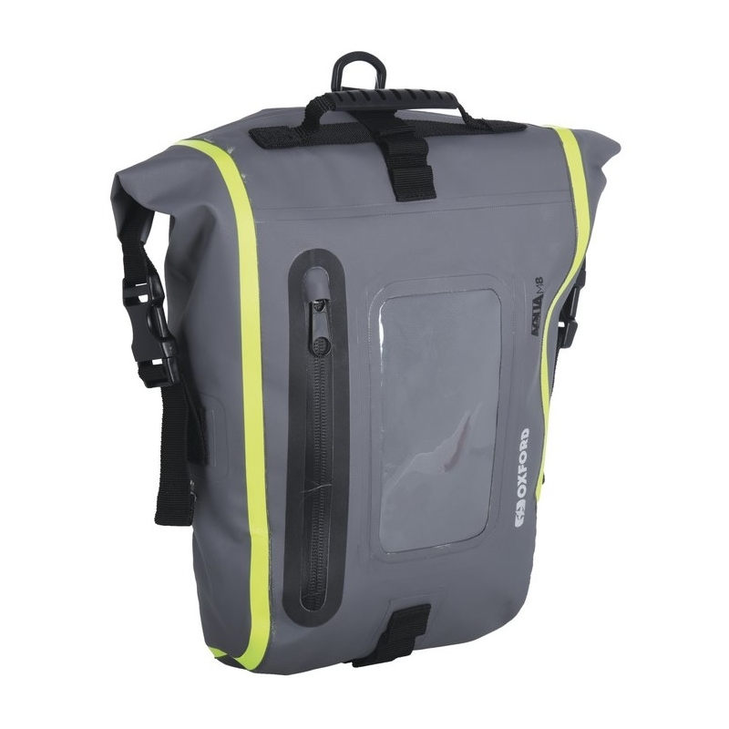 Borsa da serbatoio per moto Oxford Aqua M8 nero-grigio-giallo fluo