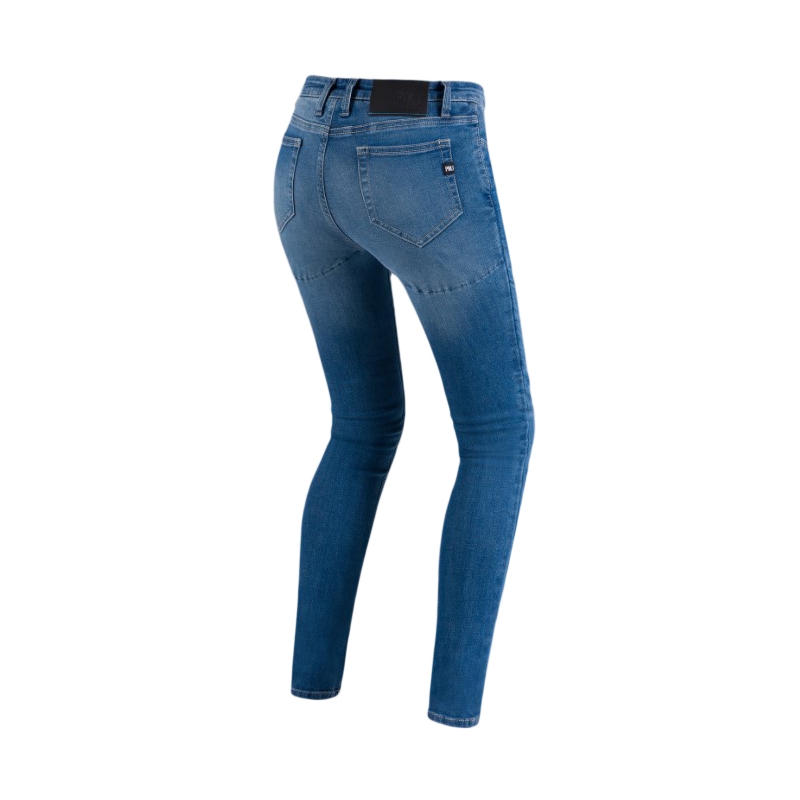 Jeans skinny da motociclista PMJ Donna Blu Saldi