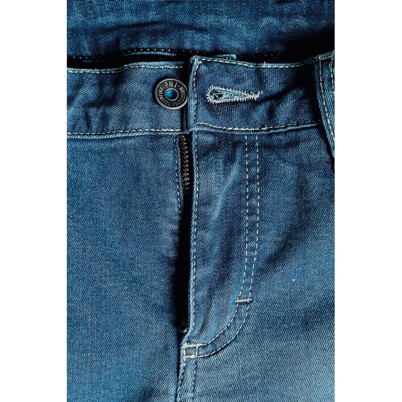 Jeans skinny da motociclista PMJ Donna Blu Saldi