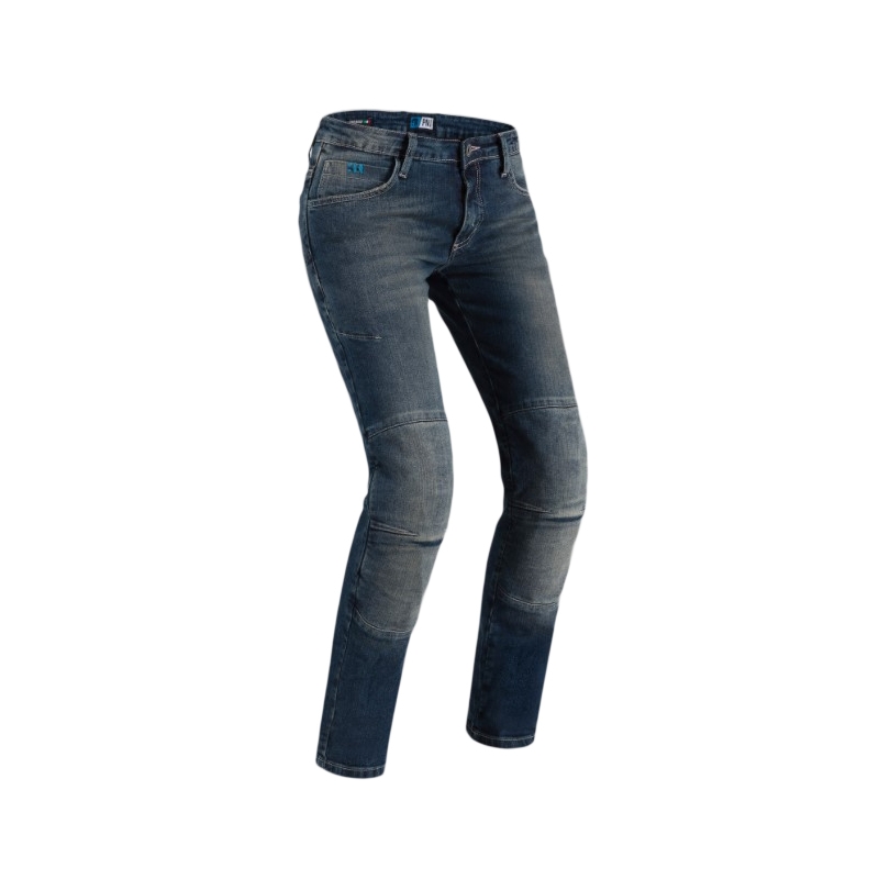 Jeans da moto da donna PMJ Florida blu Saldi