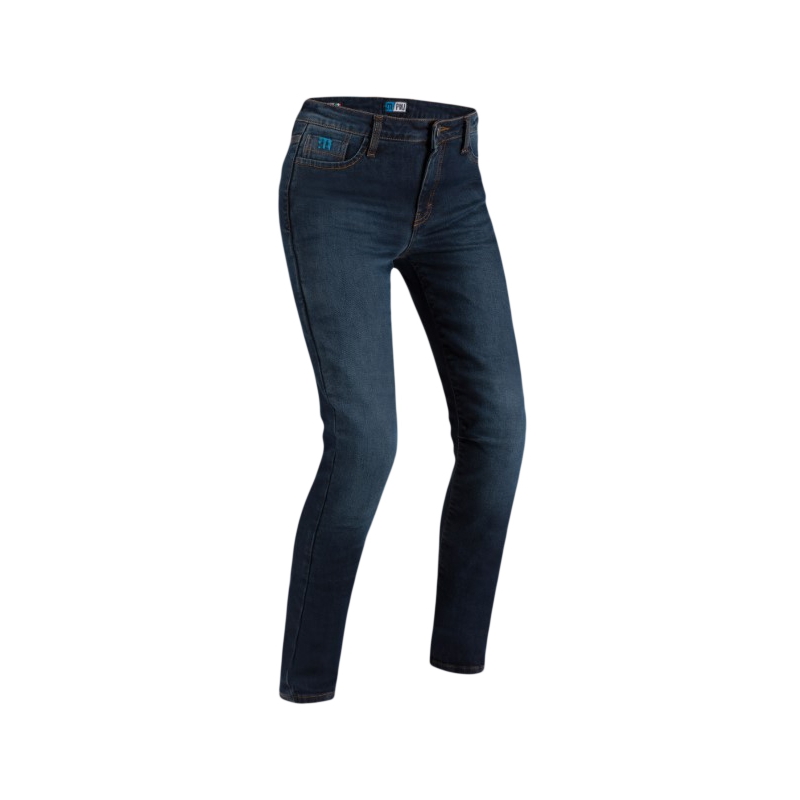 Jeans da motociclista PMJ Caferacer Legend Donna Blu Scuro Saldi