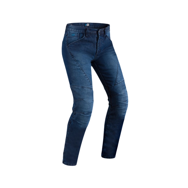 PMJ Jeans da moto blu titanio