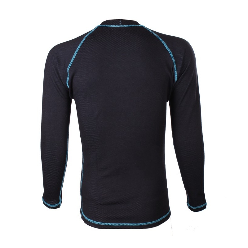 Maglietta termica RSA Heat nera - blu manica lunga