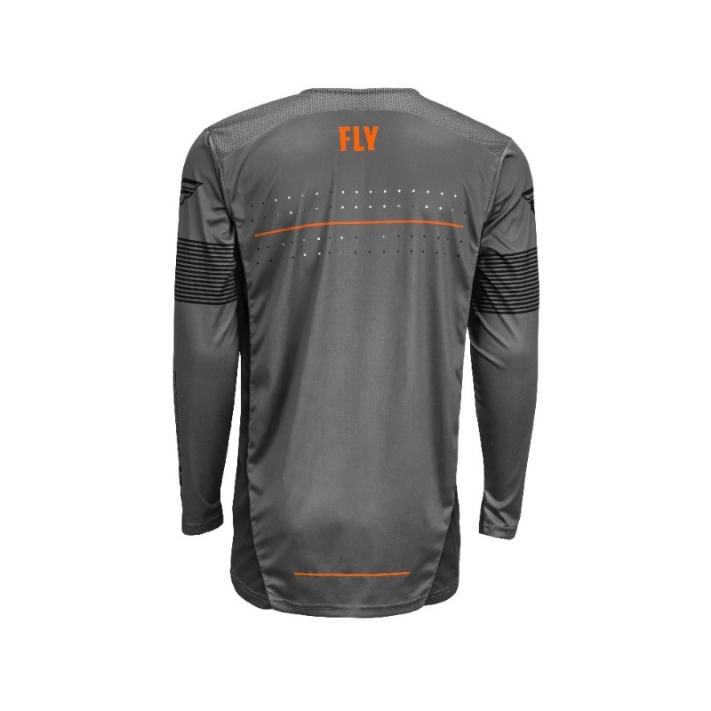 Motokrosový dres FLY Racing Lite 2021 šedo-oranžovo-černý