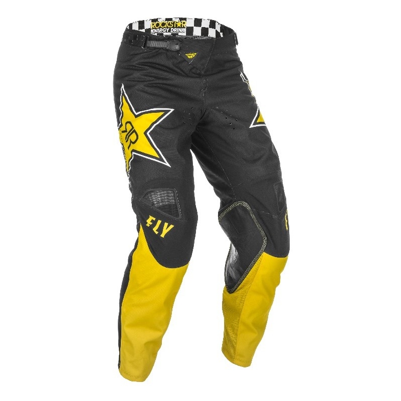 Motokrosové kalhoty FLY Racing Kinetic Rockstar 2021 žluto-černé