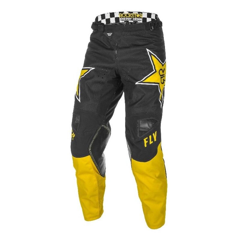 Motokrosové kalhoty FLY Racing Kinetic Rockstar 2021 žluto-černé