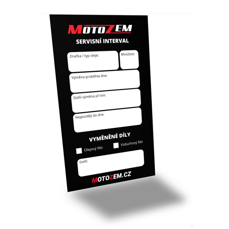 Etichetta di servizio MotoZem